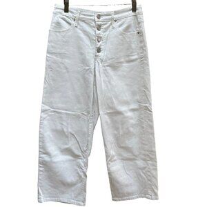 Skinnygirl‎ Jeans Wide Leg High Rise Capri White Button Fly Women's Size 27/4